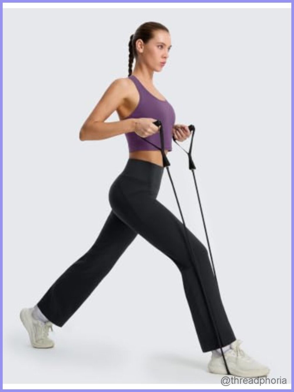 High Waist Flare Leggings with Pockets Yoga Pants Casual Workout Bell Bottom - Picture 6 of 6